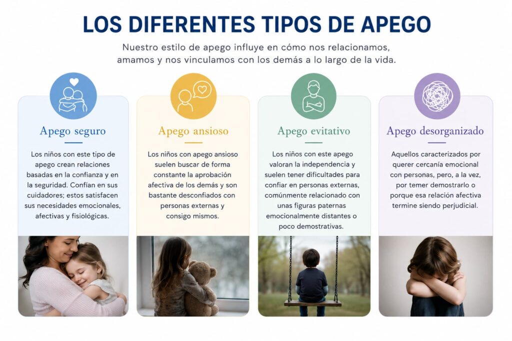 Tipos de apego en niños